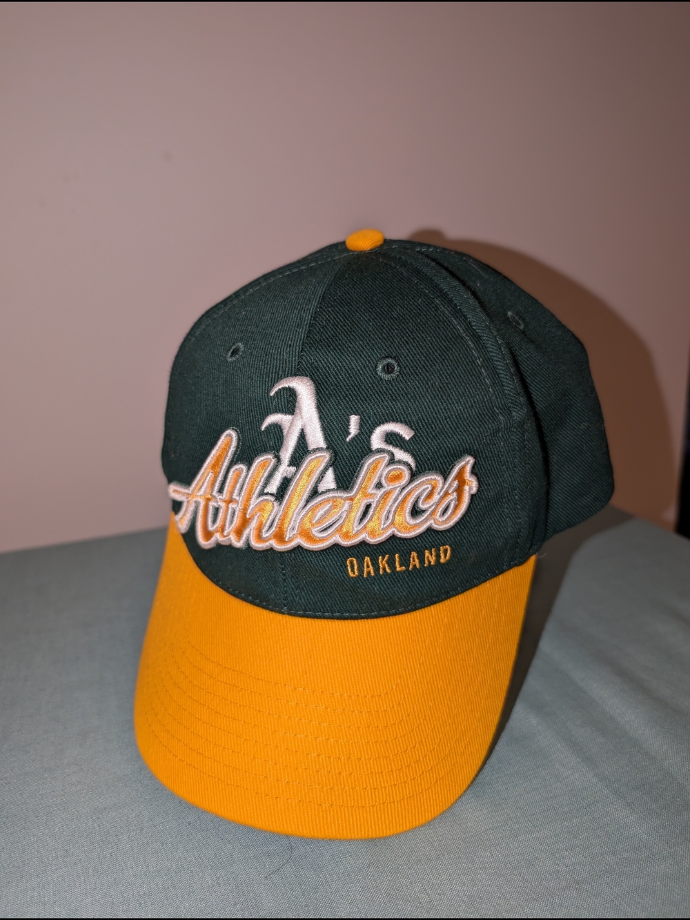 Oakland Athletics MLB Baseball Green & Gold Cap with Embroidered Script